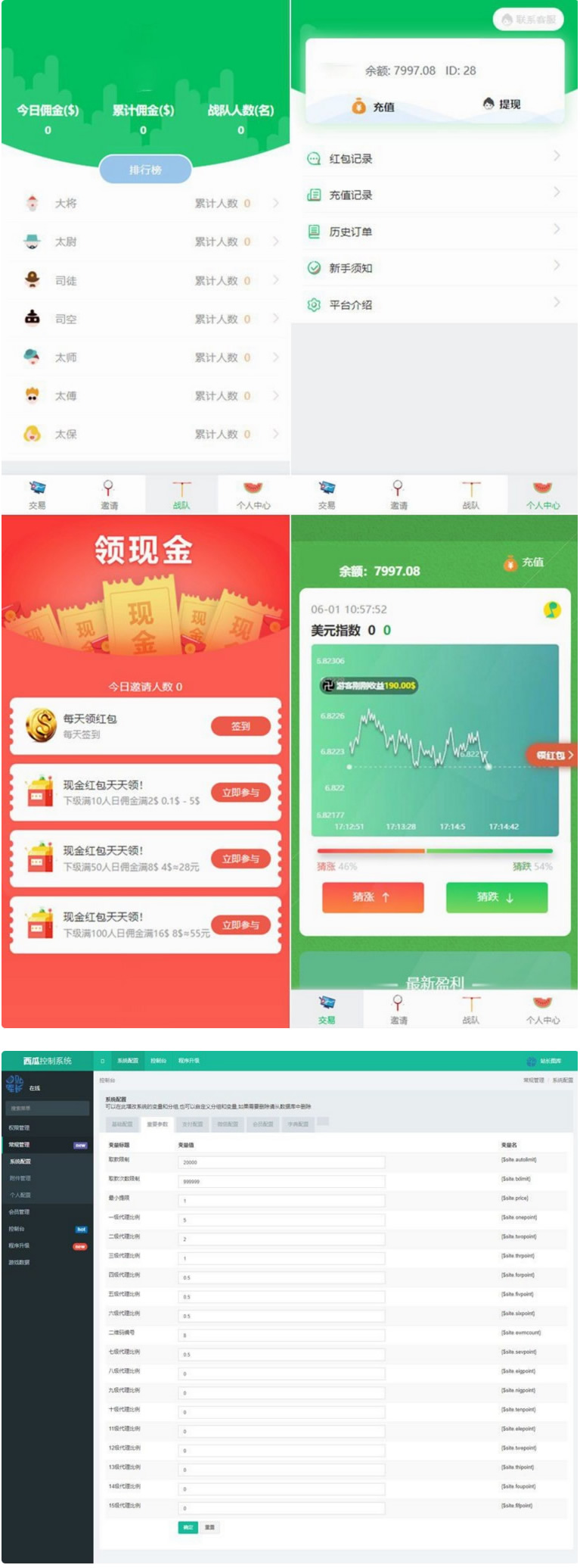 清新自然区块链币圈源码：免微信公众号版本+集成连接付款和营销推广功能+K线图功能正常