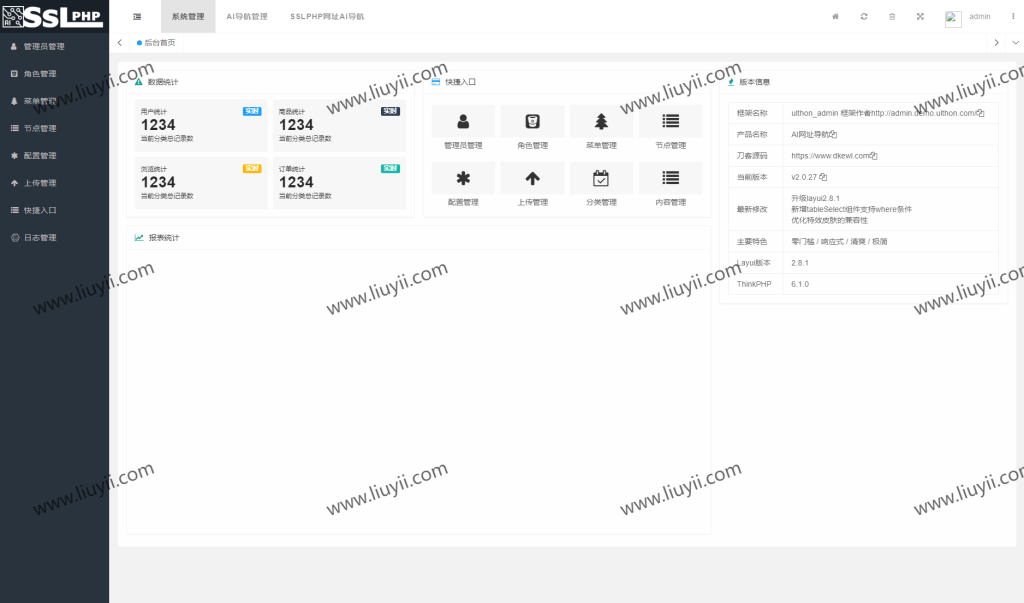 图片[2]-2023全新UI的AI网址导航系统源码 基于Thinkphp6框架